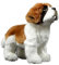 lilizzhoumax Hund Bernhardiner Plüschtier 26cm/10”, Simuliertes Tier Hund Plüschtier Kawaii Hund Kuscheltier Realistische Hund Plüsch Spielzeug für Wilde Tiere, Geschenk für Freunde und Kinder