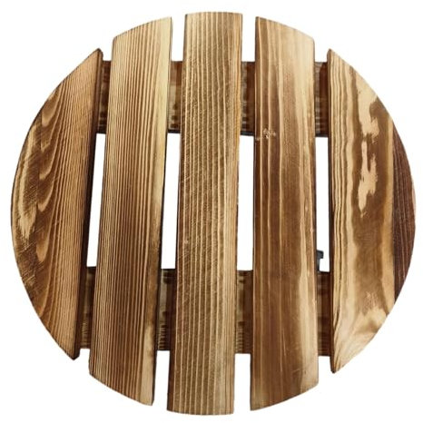 perfk Bandeja de macetero móvil, Soporte rodante para Plantas con Rueda giratoria, macetas Marrones, Base rodante, Plato para Maceta para Patio Interior, Diámetro 25cm