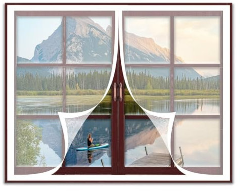 Zanzariera magnetica per porta del balcone con magneti. Tenda zanzariera rinforzata con gancio a telaio completo-Bianco-70x190cm