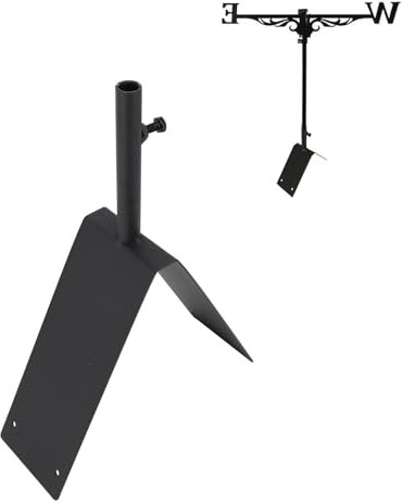 JOROBURO Weathervane Roof Mount, Weathervane Steel Roof Mount Heavy Duty Weather Vanes Mount, Weathervane Adjustable Ridge Vent Roof Mount for Flagpoles Antennas Support