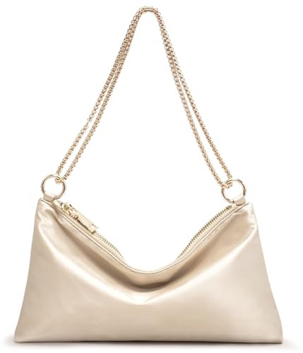 oscaurt Clutch Purse Damen Handtasche Clutch Tasche Abendtasche Klein Strandtasche Umhängetasche Schultertaschen für Hochzeit Party Prom (Aprikose)