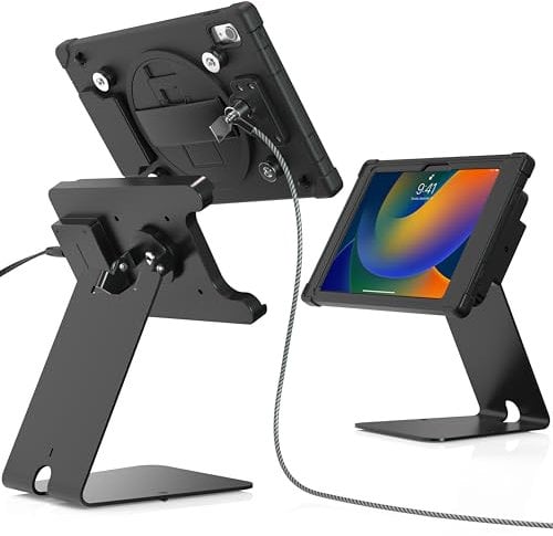 CTA Desktop Kiosk POS Stand for iPad 10th Gen with Wireless Charging Case - Durable Steel Material - Quick Release Function with Magnetized Plate for iPad 10th Gen 10.9 Inch - (PAD-ICCTK109)