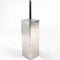 Pebble Grey™ Elemental Toilet Brush & Holder for Bathroom, Square Toilet Cleaner Brush, Anti-Rust, Freestanding, Bathroom Essentials (Chrome)