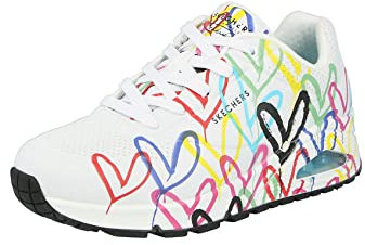 Skechers Damen UNO Spread The Love Sneaker, weiß/blau, 37 EU