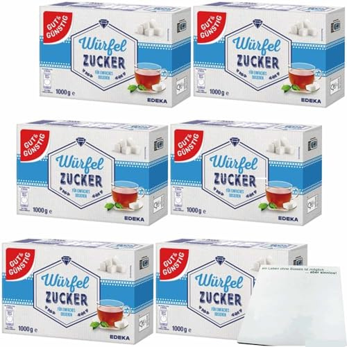 usy Bundle für Gut&Günstig Würfelzucker 6er Pack (6x1Kg Packung) + usy Block