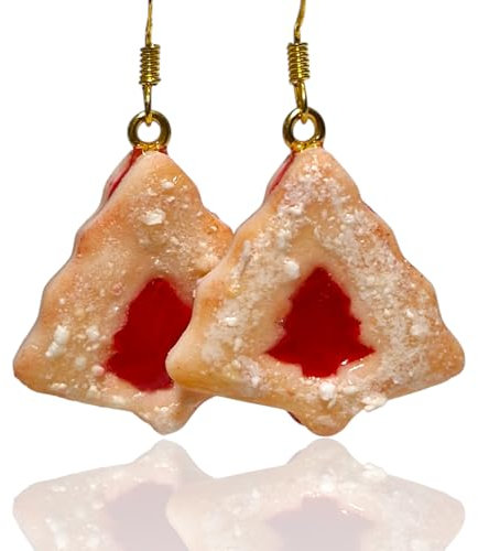 Weihnachtsohrringe Plätzchen, Ohrringe Christmas Cookie, Handmade, Handgemachter Schmuck aus Polymer Ton, Weihnachtsgeschenk, Festive Holiday Gift, Tannenbaum-Kekse Optik, Christmas Accessories