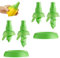 KLEHOPE Exprimidor de Naranjas Manual, 2 Piezas Grandes y 2 Piezas Pequeñas Exprimidor de Limon, Verde Exprimidor Limon Manual, con Base Redonda, Pulverizador de Limón, para Cítricos