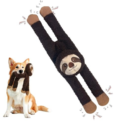 Hundespielzeug Kleine Hunde - Langlebiges Welpenspielzeug Kauspielzeug Hund Spielzeug Plüsch Kuscheltier Dog Toys Intelligenz (Faultier B)