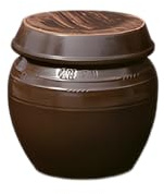 BALWOO Earthenware Onggi Korean Traditional Clay Jar Ceramic Canister/Handmade Food Sauce Storage Container for Tea, Coffee Bean, Salt/Breathing Clay Pot Kimchi Fermentation Crock (3L(0.8 gal))