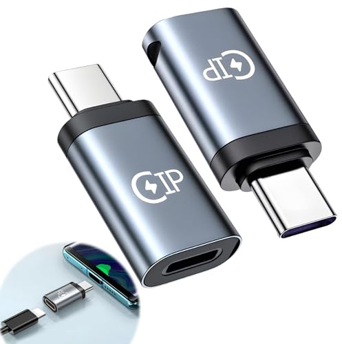 Lightning to USB-C Adapter 2-Pack, 60W Fast Charging & 480 Mbps Data Transfer, Compatible with iPhone 16 Pro Max, Samsung Galaxy S24, iPad Pro/Air, MacBook - Durable Aluminum, Not for Audio/Video