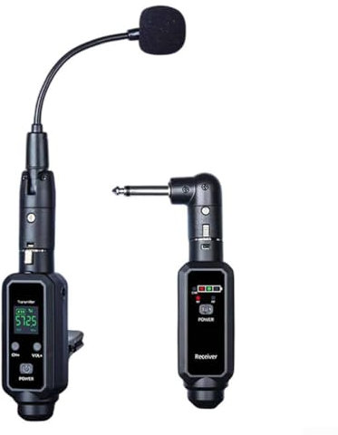 Zoegneer Sassofono Wireless UHF Microfono Sistema Con Ricevitore Trasmettitore 16 Canali Per Sassofono Erhu Tromba Saxo (1 IN 1)