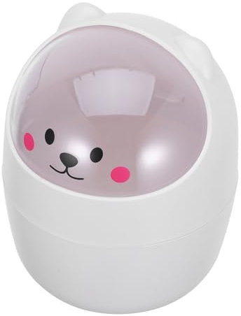 Luxshiny 1Stück Mini Mülleimer mit Schwingdeckel Farbenfroher Abfallbehälter für Büro Schlafzimmer und Kinderzimmer Praktischer Tischascher aus Umweltfreundlichem