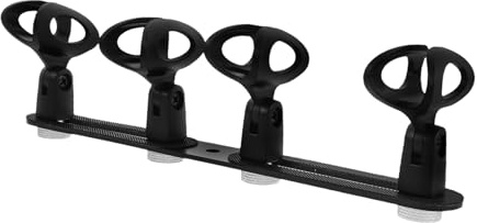 AKOOSY Microphone Stand Clamp Holder with Mic Clips and Desktop Adapter for Multi-speaker Recording and Live Streaming Portable Mic Mount for Audio Capture