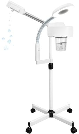 Tousuarsi professional 2-in-1-gesichtsdampfgerät, 2-in-1-gesichtsdampfgerät heiße und kalte anwendungen gesichtsgerät mit 5-facher vergrößerung UV-lampe salons, schönheitskliniken und wellnesszentren