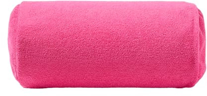OHS Inflatable Pillow, Sun Lounger Cushion Lightweight Compact Bolster Cushion with Microfibre Cover Neck Roll Pillows for Head & Back Support Outdoor Cushions for Travel Beach Accessories, Hot Pink