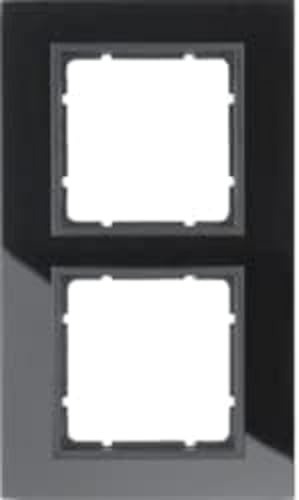 Hager B7 – Rahmen 2 Elemente Glas anthrazit
