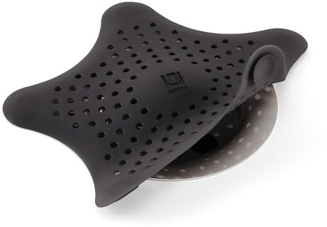 Umbra Starfish - Atrapapelos para ducha, diseño de estrella, color negro