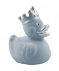 Bam Bam blau Deluxe Gummi Ente mit Krone-Baby Boy Taufe Geschenk