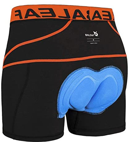 baleaf Fahrradhose Herren Radunterhose Gepolstert Radlerhose Gepolstert Fahrrad Unterhosen Radhose Kurz Radlerunterhose Fahrradbekleidung Orange L