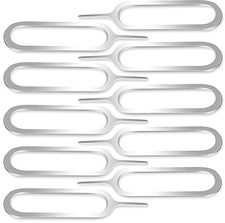 Mobi Lock 10 Piezas Herramienta De Extracción De Bandeja SIM Compatible con Todos Los Smartphones Y Tabletas - iPhones, Android - Samsung, HTC, Pixel, Sony, Motorola