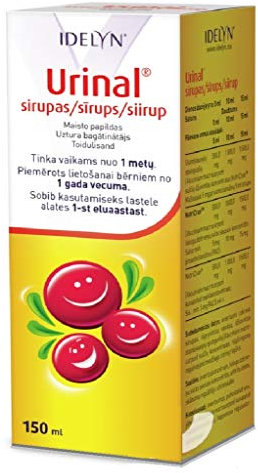 URINAL cranberry juice syrup, 150 ml for infection and inflammation of the urinary tract