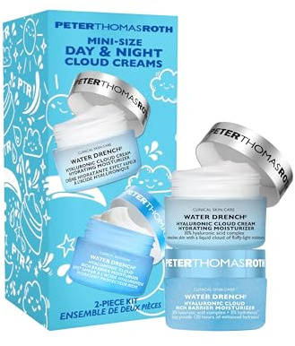 Peter Thomas Roth Mini-Size Day & Night Cloud Creams Set – Water Drench® Duo mit Hyaluronsäure – Feuchtigkeitspflege für Tag & Nacht – Hydrating & Barrier Creams, Reisegröße