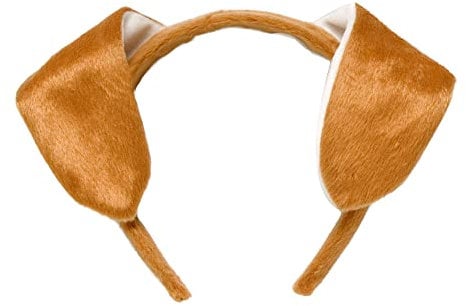 W WIDMANN MILANO Party Fashion 2330S - Haarreif Hund, Hundeohren, Braun/Weiß, Tier, Kostüm, Accessoire, Karneval, Mottoparty