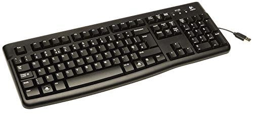 Logitech K120 Wired Keyboard, QWERTY Greek Layout - Black