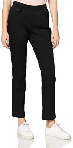 Raphaela by Brax Damen Slim Jeanshose 10-6220, Pamina, Gr. W42/L30 (Herstellergröße: 52 Kurzgröße), Schwarz (Black 2)
