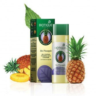 Biotique Bio Ananas Oil Control Foaming Face Cleanser normale bis fettige Haut.
