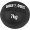 GORILLA SPORTS® Medizinball - 1kg, 2kg, 3kg, 4kg, 5kg, 6kg, 7kg, 8kg, 9kg, 10kg Gewichte, Einzeln/Set, 29cm, aus Leder, Schwarz - Trainingsball, Fitnessball, Gewichtsball, Slam Ball