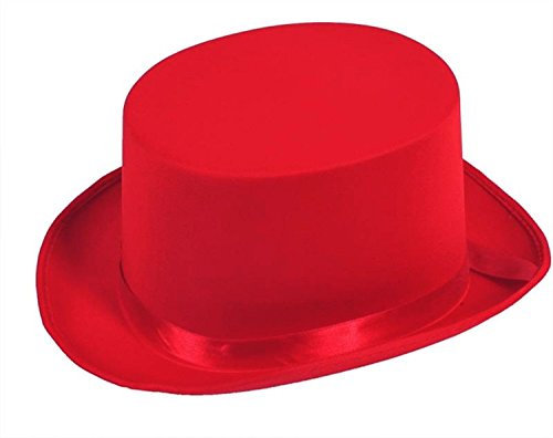 Abiti e Maschere GUIRCA - CILINDRO Adulto aus Hochwertigem Stoff (Rosso)