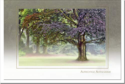 metALUm Trauerkarte ABSCHIED | Baum im Nebel 3300029