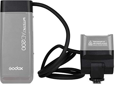Godox 200W Erweiterungsblitzkopf EC200 für Godox AD200 Taschenblitz, 2M Verlängerungskabel, Kompatibel mit AD200 Glühlampenkopf und Speedlite-Kopf + NAMVO-Diffusor