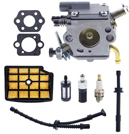 C1Q-S126B Carburetor for Stihl MS200 MS200T 020T MS 200 MS 200T Chainsaw Engines with 1129 350 3600 Fuel Line 1129 120 1602 Air Filter Kit