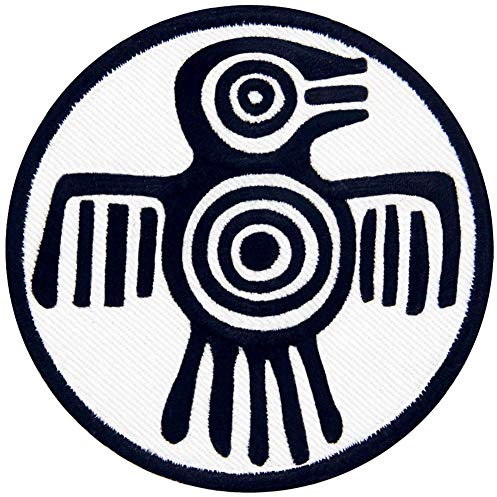Azteken-Symbol der Macht und des Mutes, bestickte Applikation, zum Aufbügeln oder Aufnähen