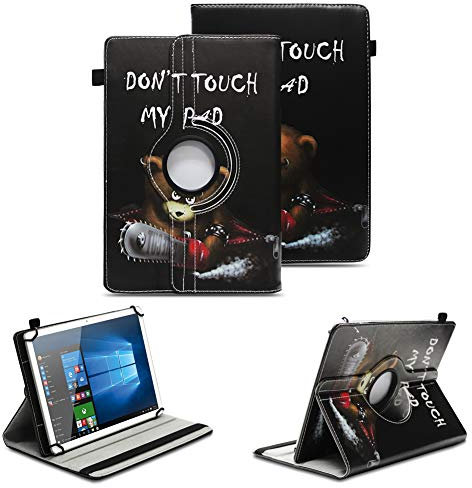 NAUC Tablet Schutzhülle kompatibel mit PEAQ Tablet PET 100 101 1008 10,1 Zoll Hülle 360 Grad Drehbar Tasche ultradünne Kunstleder Tablethülle Standfunktion 360° Drehbar Case, Farben:Motiv 9