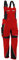 Grizzlyskin Latzhose Rot/Schwarz N72 - Workwear Arbeitshose für Männer & Damen, Unisex Blaumann, Codura-Schutzhose mit vielen Taschen
