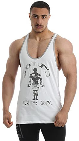 Gold's Gym GGVST145 Herren Workout Training Loose Tank Camo Muscle Joe Ärmellos Drop Armloch Weste Top