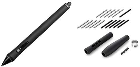 Wacom Stylet Grip Pen pour Intuos Pro, Intuos 4/5, Cintiq et Cintiq Companion 1/2 & Kit d'Accessoires Professionnel pour Stylet Grip Pen
