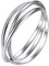 Suplight Damen 925er Silber Finger Ring 3 ineinander verschlungene Ringe Design simpel Ring Größe 47 Verlobungsring Ehering Schmuck für Frauen Freundin