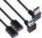 S SIENOC 100 cm 1 m USB 3.0 90 ° Adaptateur d'angle vers Le Bas + câble d'extension d'angle vers Le Haut (Un mâle à Une Femelle)