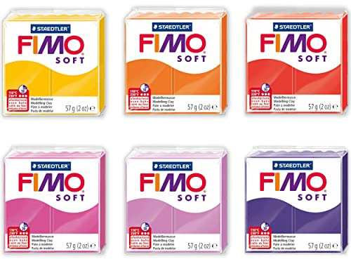 FIMO Staedtler - Set di 6 argille modellanti per forno in polimero morbido
