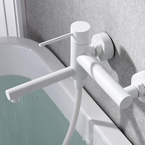 KOES - Grifería de bañera modelo MILOS STICK acabado blanco mate