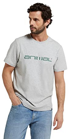 Animal Classico Mens 100% Cotton T-Shirt Grey XS