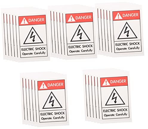 TEHAUX 5sets Vorsicht Aufkleber Aufkleber Für Home Robuste Warnschild Für Büro Außenbereiche 6 Stücke * 5