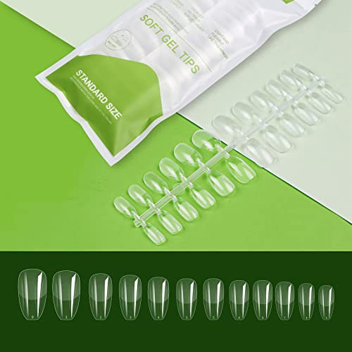 Cycullinyt Medium Round Coffin Nail Tips, 120Pcs Full Cover Falsche Nägel für Nagelverlängerungen, 12 Größen Falsche Nägel Press on Nail für Nail DIY zu Hause