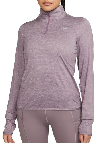 NIKE FB4316-536 W NK SWIFT ELMNT DF UV HZ TOP Sweatshirt Women's VIOLET DUST/PEWTER/HTR/REFLECTIVE S Size L
