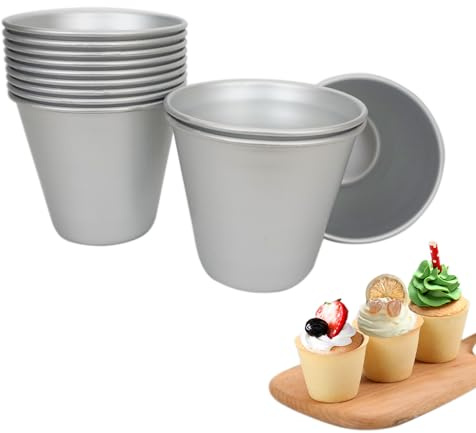 Proshopping 12 Pack Popover Pans, Individual Aluminium Large Muffin Molds