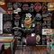 XLMING 3D Fond D’Écran Burger Pizza Western Style Fast Food Restaurant Cafe Fond D’Écran Murale Maison Papier Peint 3D Chambre à Coucher Salle de Séjour Mural Murale-150cm×105cm
